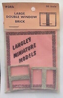 2 Large Double Window Brick Building Part P36b Unpainted Oo Scale Models Kit