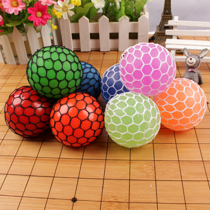 1pc Anti Stress Reliever Mesh Grape Ball Autism Mood Squeeze Relief Toys Random
