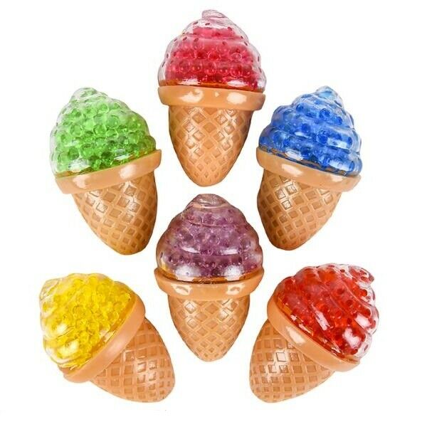 1x Ice Cream Cone Stress Ball Fidget Toys Relief Anxiety For Kids Orbeez