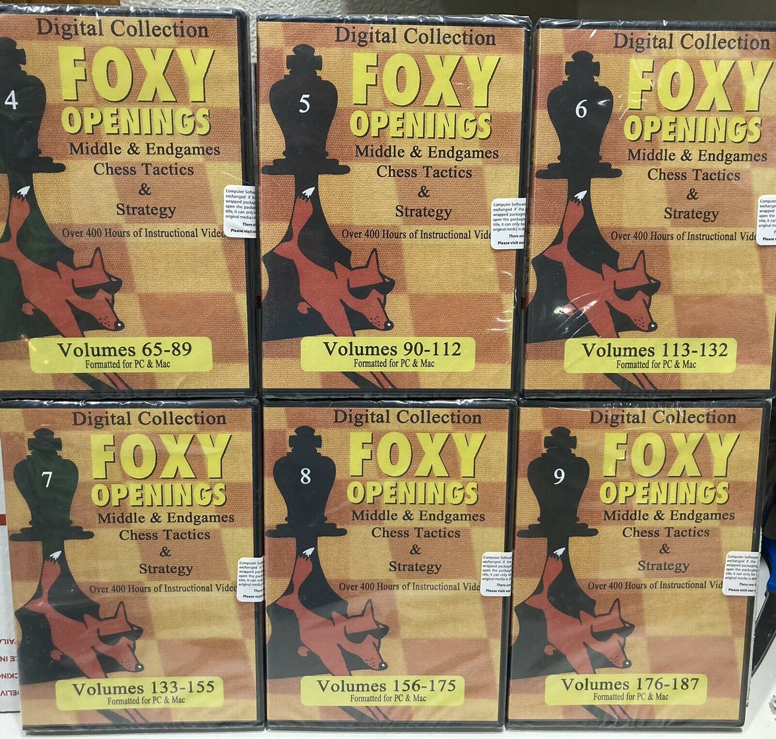 Foxy Chess Openings Vol 65-187 Strategy Tutorials On 6 Mp4 Dvds For Mac Pc New
