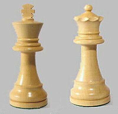 Drueke Boxwood Chess Pieces Two Extra Large 1-kings 1-queen 4 1/4" Only
