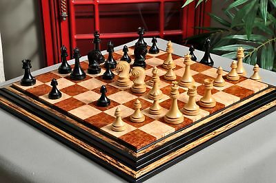 Avant Garde Series Luxury Chess Pieces - 4.4" King - Natural Boxwood & Ebonized