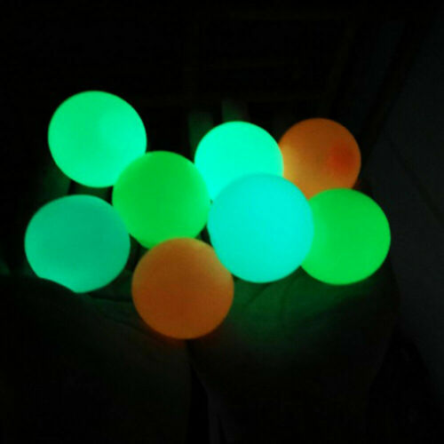 8pcs Stress Relief Sticky Squeeze Wall Balls Noctilucent Luminous For Kids Toy
